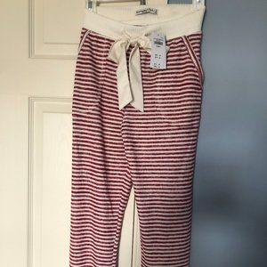 Abercrombie & Fitch Cozy Joggers Red Stripe XS